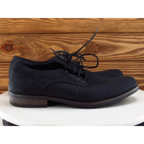 Perry Ellis Sz 10 Derby Oxfords Black Fabric Men Lace‎ Up Westbrook Medium - Picture 5 of 11